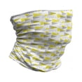 thumbnail image 1 of Geometric Neck Gaiter, Modern Triangular Design, Unisex, Yellow Charcoal Grey, by Ambesonne, 1 of 3