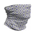 thumbnail image 1 of Geometric Neck Gaiter, Rhombus Leaves Folkloric, Unisex, Indigo Charcoal Grey, by Ambesonne, 1 of 3