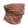 thumbnail image 1 of Geometric Neck Gaiter, Sixties Style Ovals, Unisex, Marigold Maroon, by Ambesonne, 1 of 3