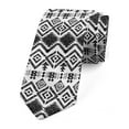 thumbnail image 1 of Geometric Necktie, Hand Drawn Pattern, Dress Tie, 3.7", Black White, by Ambesonne, 1 of 3