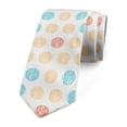 thumbnail image 1 of Geometric Necktie, Retro Grunge Rounds, Dress Tie, 3.7", Multicolor, by Ambesonne, 1 of 3