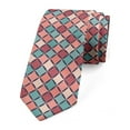 thumbnail image 1 of Geometric Necktie, Retro Style Checkered, Dress Tie, 3.7", Multicolor, by Ambesonne, 1 of 3