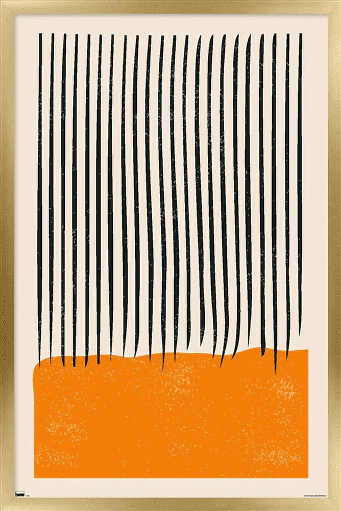 Geometric - Orange Wall Poster, 14.725