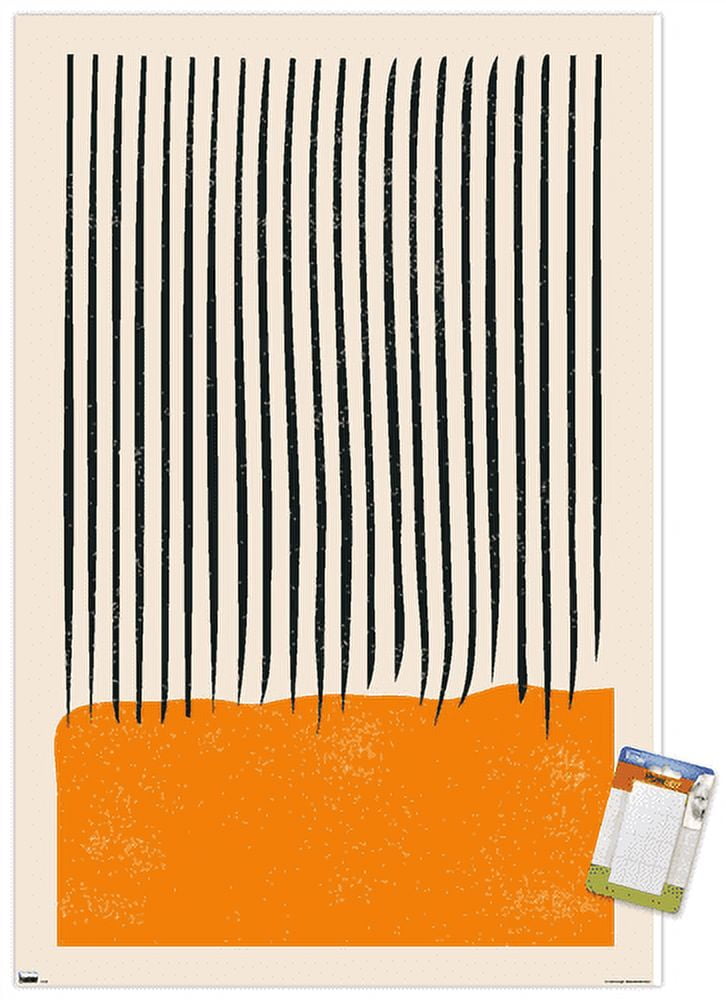 Geometric - Orange Wall Poster, 14.725