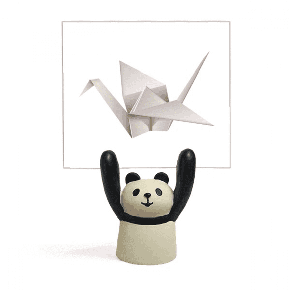 Geometric Origa Crane Pattern Memo Holder Cartoon Animal Panda Stand Decoration