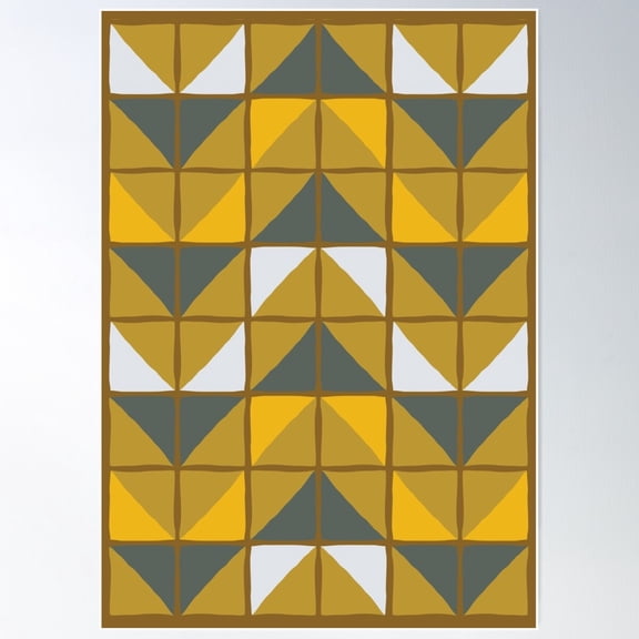 Geometric Ornament In Tribal Style Poster Wall Art, Modern Wall Decor For Living Room Bedroom, 8x12 UNFRAMED