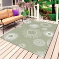 thumbnail image 1 of Geometric Outdoor Rug for Patio/Deck/Porch, Non-Slip Large Area Rug 6 x 9 Ft, Abstract Sage Green White Boho Circle Dot Indoor Outdoor Rugs Washable Area Rugs, Reversible Camping Rug Carpet Runner, 1 of 8
