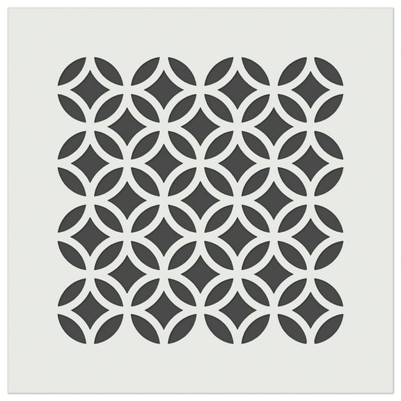 Geometric Overlapping Circles DIY Cookie Wall Craft Stencil - 4.5 Inch