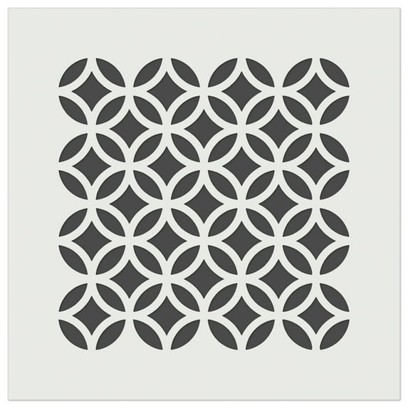Geometric Overlapping Circles DIY Cookie Wall Craft Stencil - 9.0 Inch