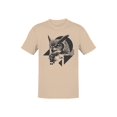 thumbnail image 1 of Geometric Owl Graphic Men's Natural T-Shirt, 1 of 3