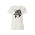 thumbnail image 1 of Geometric Owl Graphic Women's Off White T-Shirt, 1 of 3