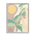 thumbnail image 1 of Geometric Palm Tree Summer Botanical & Floral Graphic Art Gray Framed Art Print Wall Art, 1 of 7