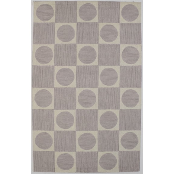 Geometric Pastel Lilac 5X8 Modern Rug