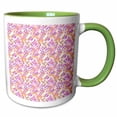 thumbnail image 1 of 3drose, Geometric Pattern Background - Abstract Colorful Vector Design, 11oz Two-tone Green Mug, 1 of 6