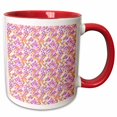 thumbnail image 1 of 3drose, Geometric Pattern Background - Abstract Colorful Vector Design, 11oz Two-tone Red Mug, 1 of 6