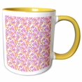 thumbnail image 1 of 3drose, Geometric Pattern Background - Abstract Colorful Vector Design, 11oz Two-tone Yellow Mug, 1 of 6