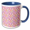 thumbnail image 1 of 3drose, Geometric Pattern Background - Abstract Colorful Vector Design, 15oz Two-tone Blue Mug, 1 of 6