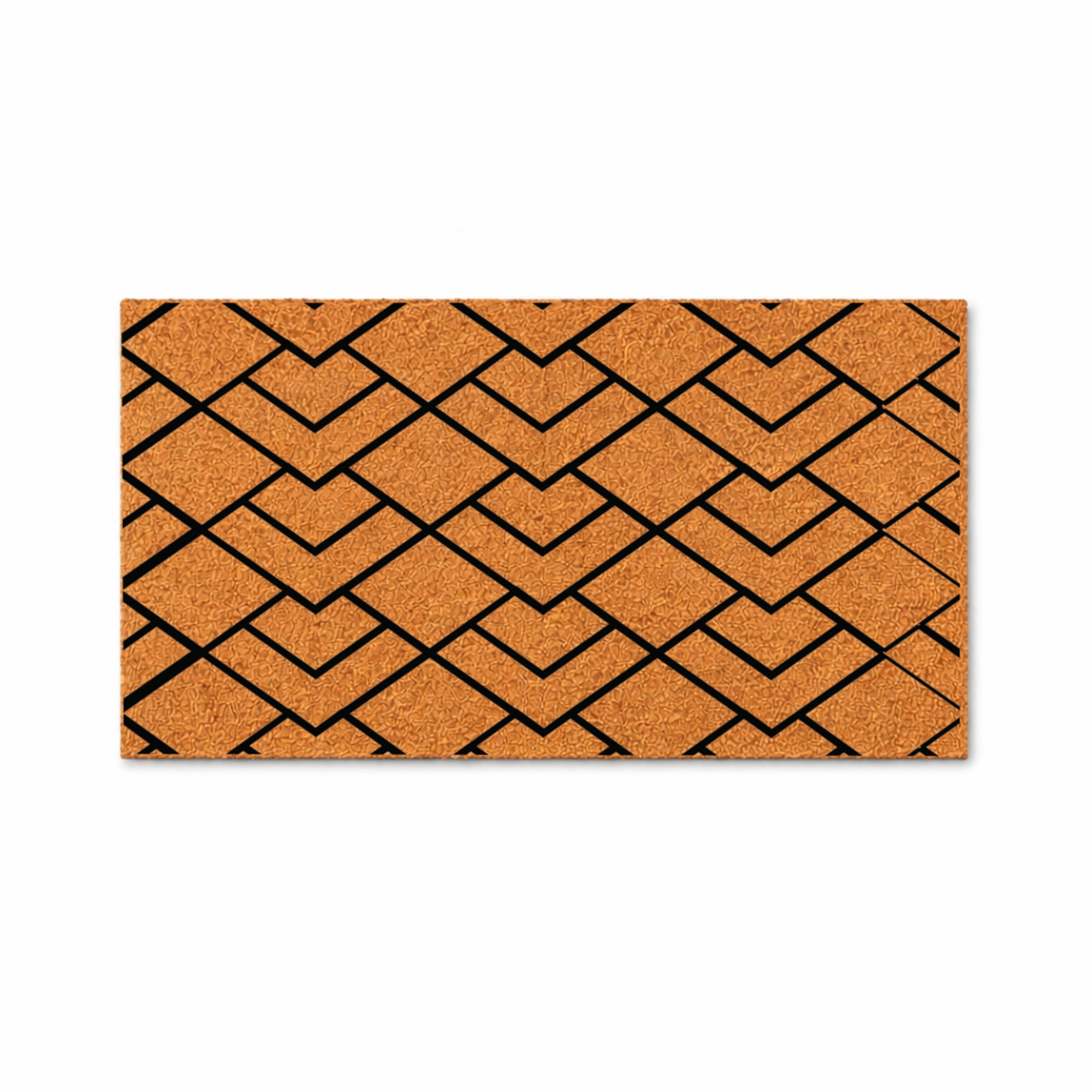 Geometric Pattern Doormat, Modern Entryway Door Mat, Indoor Outdoor Welcome Mat (18x30 inches) WoodByStu 4345