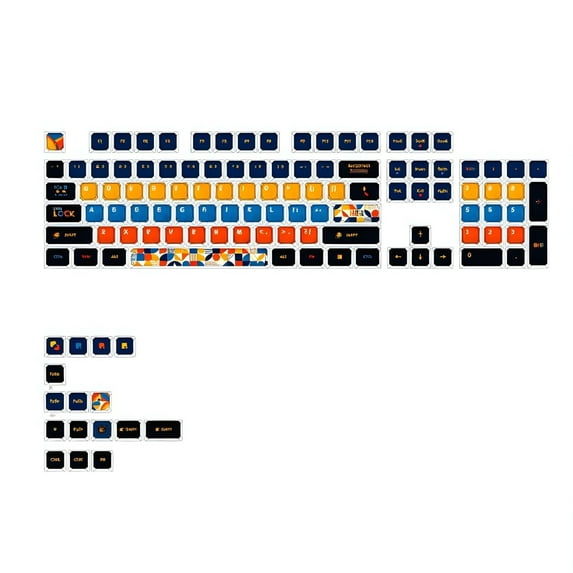 Geometric Pattern Keycaps 120 Keys Construction with Backlights For 60% ...