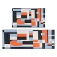 thumbnail image 1 of Geometric Pattern` Kitchen Rugs and Mats Sets Of 2,Kitchen Decoration Rugs,Rubber Backing Non-Slip Floor Mat for Sink Washable Waterproof Laundry Room Runner Rugs, 1 of 7