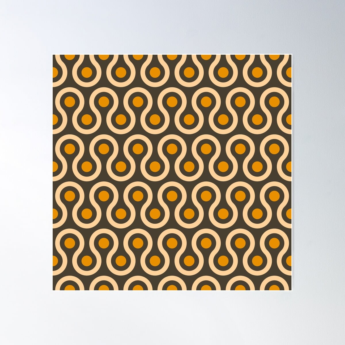 Geometric Pattern: Looped Circles: Lily Poster Wall Art, Modern Wall ...