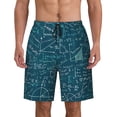 thumbnail image 1 of Geometric Pattern Men'S Beach Pants Quick Dry Short Swim Trunks With With Pockets And Mesh Lining Swimwear Beach Bathing Shorts Xx-Large, 1 of 1