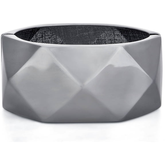Geometric Pattern Metalic Finish Enhancer Bangle Bracelet for Bit Charge