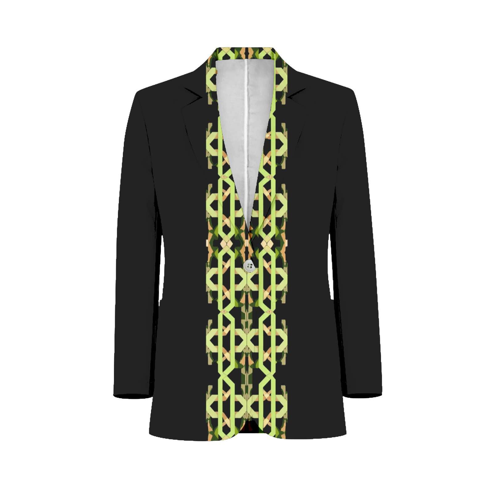 Geometric Pattern On Black Mens Suits Shawl Collar Slim Fit Suit Mens ...