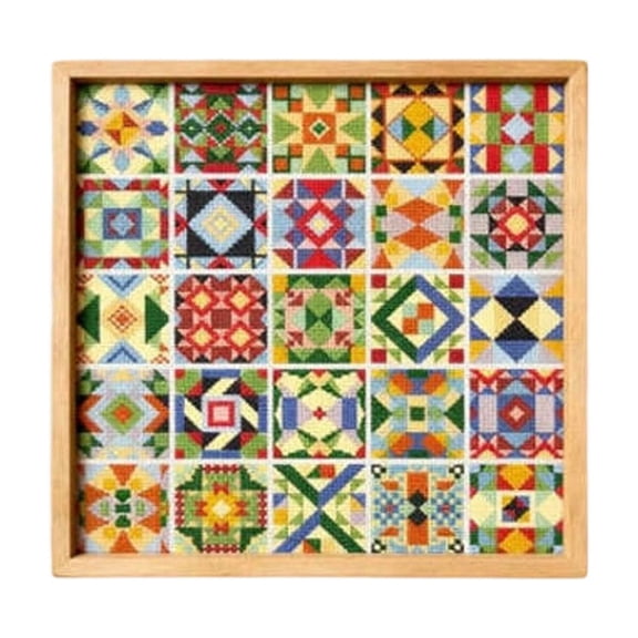 Geometric Pattern Patchwork For Beginners And Adults DIY Embroidery Art Craft With Full Instructions Seasonal Clearance