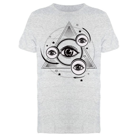 Geometric Pattern Pyramid T-Shirt Men -Image by Shutterstock, Male Large