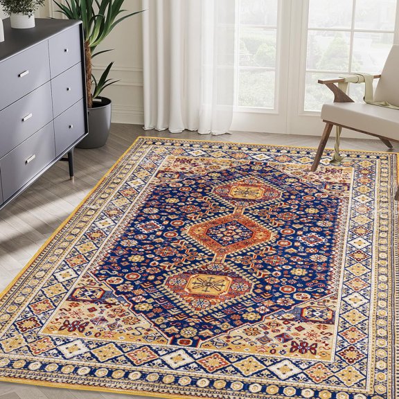 Geometric Pattern & Vintage Tones - Suitable for Dining Room, Adding Retro Charm