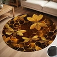 thumbnail image 1 of Geometric Pattern With Bee Round Carpet Living Room Bedroom Home Decoration Coffee Table Mat Lounge Rug Chair Mats, 1 of 5
