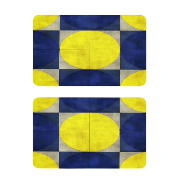 Geometric Pattern with Circles 2 Pack 4x2.5 Inch Magnetic Stickers Thick and Strong for Fridge Dishwasher Teaching
