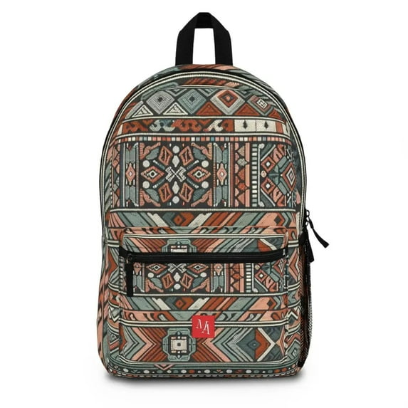 Geometric Patterns in Earth Tones - Backpack