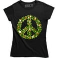 thumbnail image 1 of Geometric Peace Symbol Hippie Festival Political Anti War Women's T-Shirt, 1 of 4