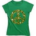 thumbnail image 1 of Geometric Peace Symbol Hippie Festival Political Anti War Women's T-Shirt, 1 of 4