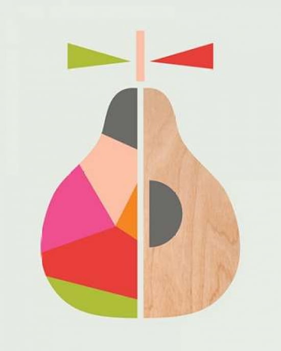 Geometric Pear Canvas Art - Little Design Haus (24 x 30)
