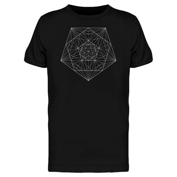 Geometric Pentagon Graphic T-Shirt Men -Image by Shutterstock, Male x-Large