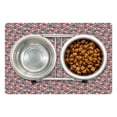 thumbnail image 1 of Geometric Pet Mat for Food and Water, Retro Style Checkered Pattern Hipster Mosaic Boho Modern Fashion Simple Design, Non-Slip Rubber Mat for Dogs and Cats, 18" X 12", by Ambesonne, 1 of 2