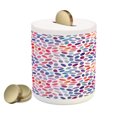thumbnail image 1 of Geometric Piggy Bank, Trippy Abstract Watercolor Mix Funky Structured Hand Drawn Print, Ceramic Coin Bank Money Box for Cash Saving, 3.6" X 3.2", Multicolor, by Ambesonne, 1 of 4