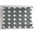 thumbnail image 1 of Geometric Pillow Sham, Modern Style Circle Motifs Intersecting with Hand-drawn Whirlpools, Decorative Standard King Size Printed Pillowcase, 36 X 20 Inches, Charcoal Grey Coconut, by Ambesonne, 1 of 2