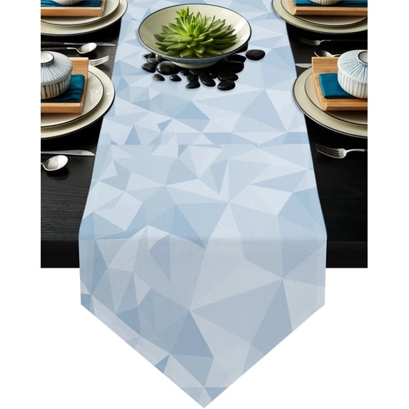 Geometric Pink Gray Gradient Triangle Modern Table Runner Home Decor Wedding Party Decoration For Hotel Banquet Tea Table Cloth
