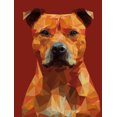 thumbnail image 1 of Geometric Pitbull Dog Canvas Painting, Modern Abstract Pet Wall Decor for Home, Office, Cafe & Bar, 1 of 8