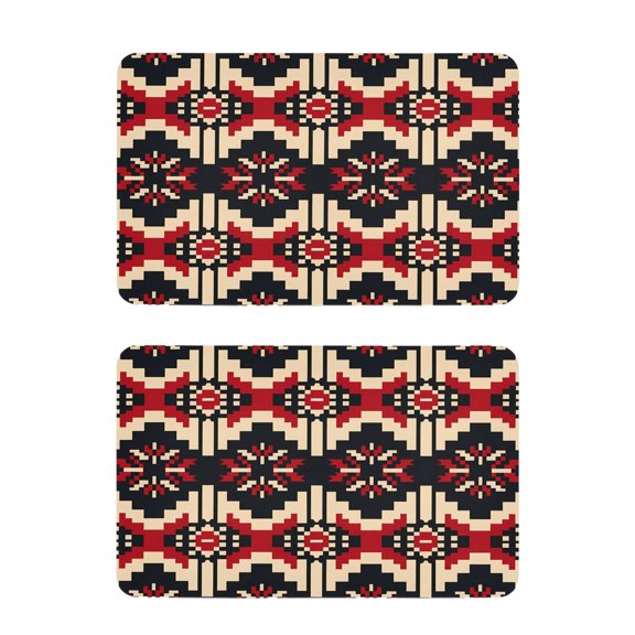 Geometric Pixel Print Strong Fridge Magnets Refrigerator Magnets Sticker Decor for Whiteboards Locker 4"x2.5" 2 Pack