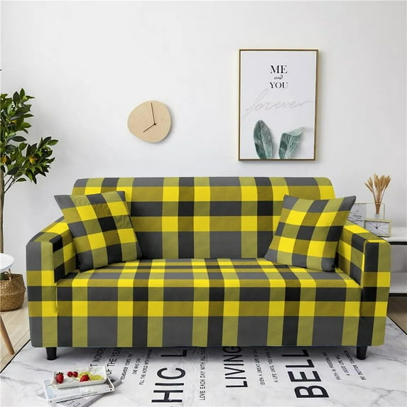 Geometric Plaid Stretch Sofa Cover Elastic Sectional Slipcovers for Living Room Couch Cover L Shape Cover Housses De Canapé