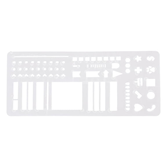 Geometric Planner Stencils Plastic Journal Templates Ruler for Journaling Checklists Boxes Lines & Daily Planning