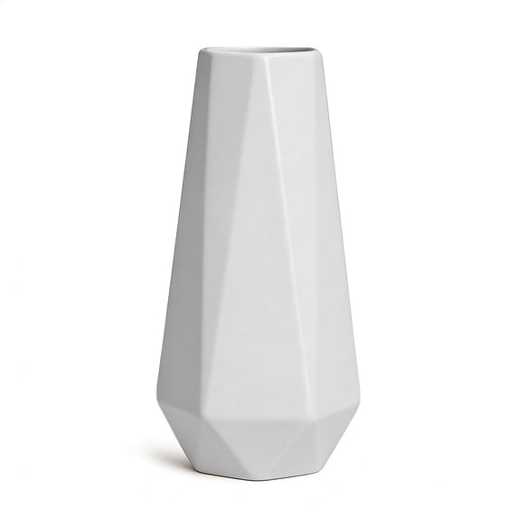 Geometric Plastic Vase, Shatterproof Modern Art Decor for Home, Wedding Table and Bookshelf Accent, Contemporary Centerpiece and Creative Decoration Gift