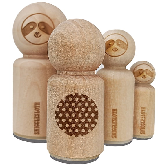 Geometric Polka Dotted Circle Rubber Stamp for Scrapbooking Crafting Stamping - Mini 1/2 Inch