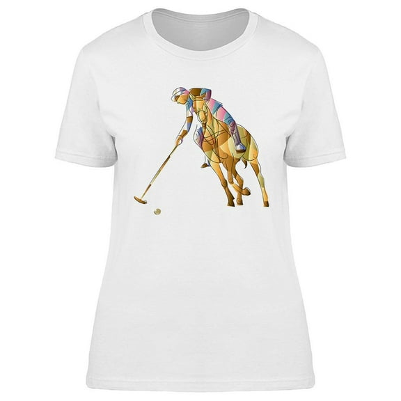 Geometric Polo Game T-Shirt Women -Image by Shutterstock, Female Medium
