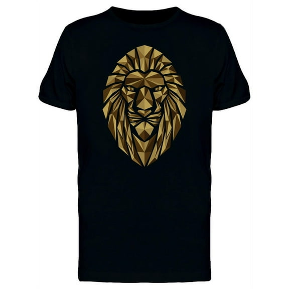 Geometric Polygon Lion Head T-Shirt Men -Image by Shutterstock, Male x-Large
